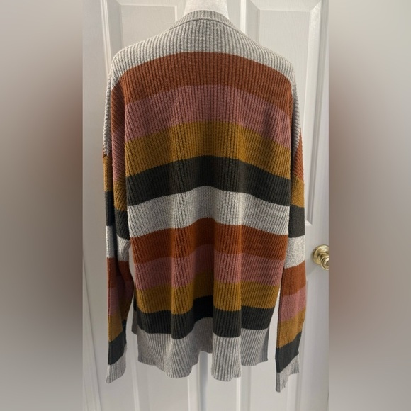 Madewell multicolor striped cotton blend pullover sweater ladies Size XL - Picture 3 of 7